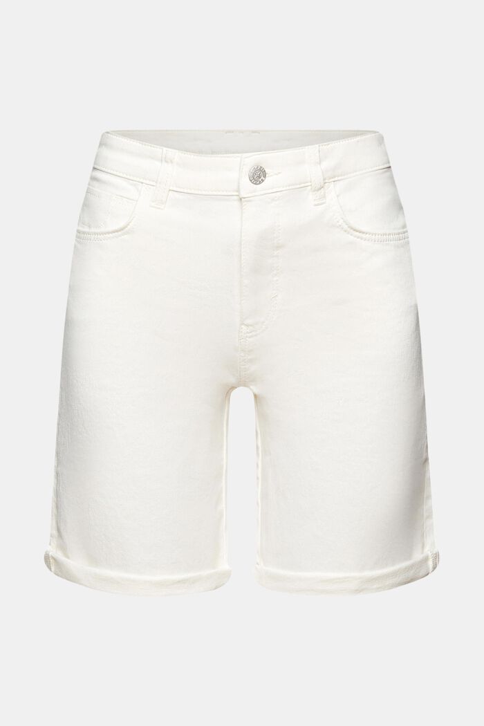 Pantalón corto de algodón elástico, OFF WHITE, detail image number 6