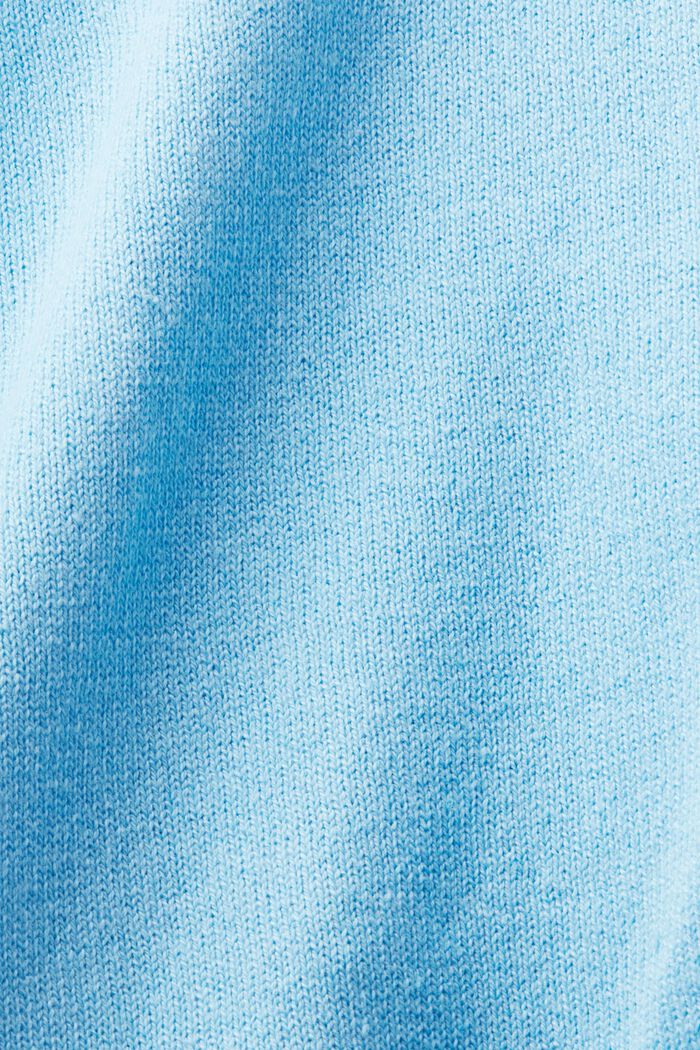 Jersey de algodón y lino, LIGHT TURQUOISE, detail image number 5
