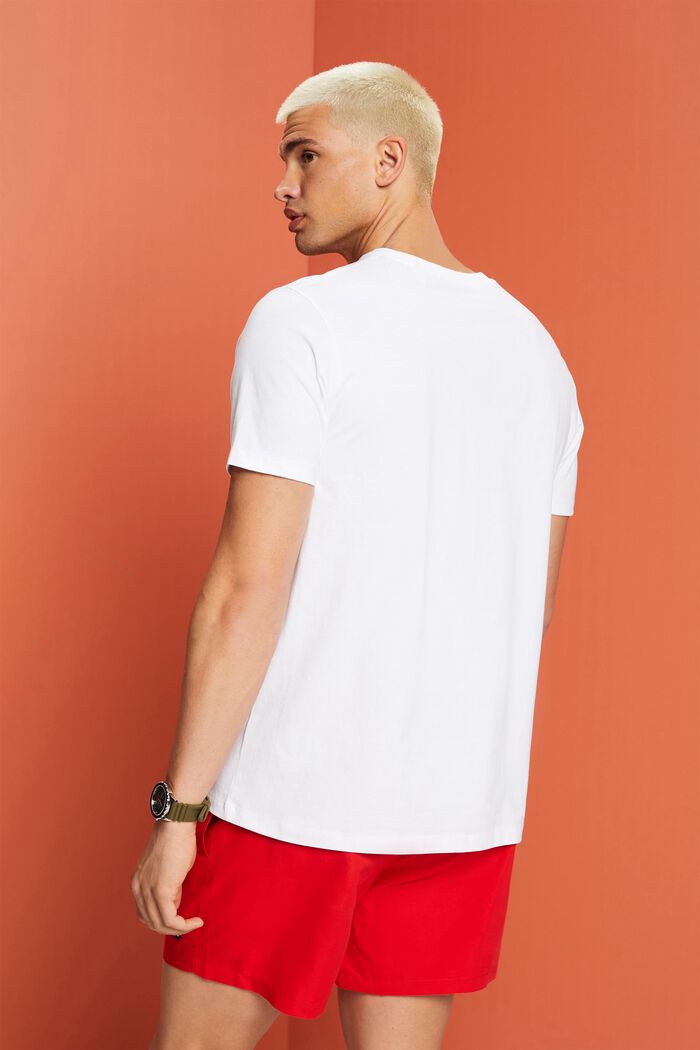 Camiseta estampada de algodón, WHITE, detail image number 3