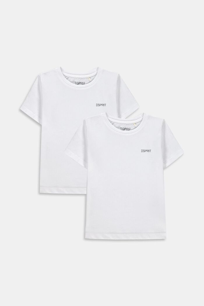 Pack de dos camisetas en 100 % algodón, WHITE, detail image number 0