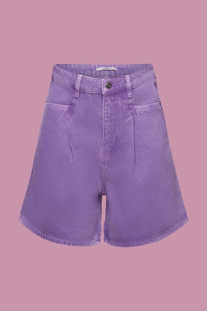 Shorts de tiro alto con lino