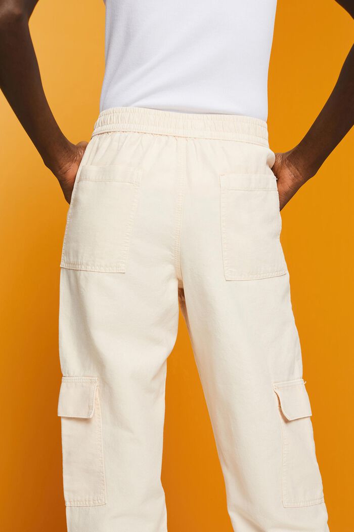 Pantalón cargo en mezcla de tejidos con TENCEL™, PASTEL PINK, detail image number 4