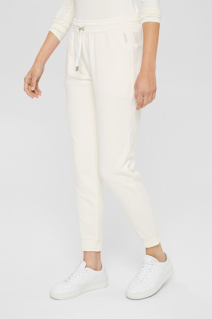 Pantalón de felpa muy suave con algodón ecológico, OFF WHITE, detail image number 0