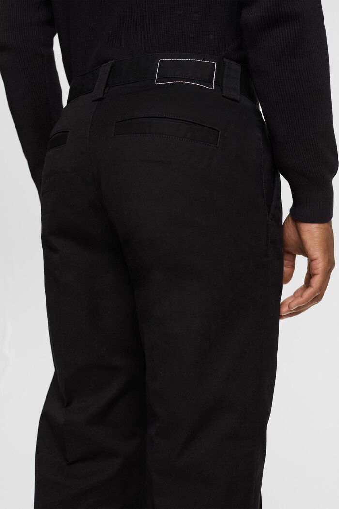 Pantalón chino holgado, BLACK, detail image number 4