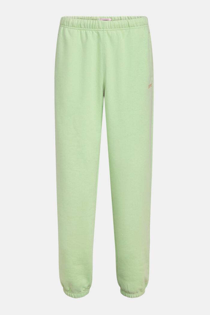 Pantalones de felpa de algodón con logotipo, LIGHT GREEN, detail image number 5