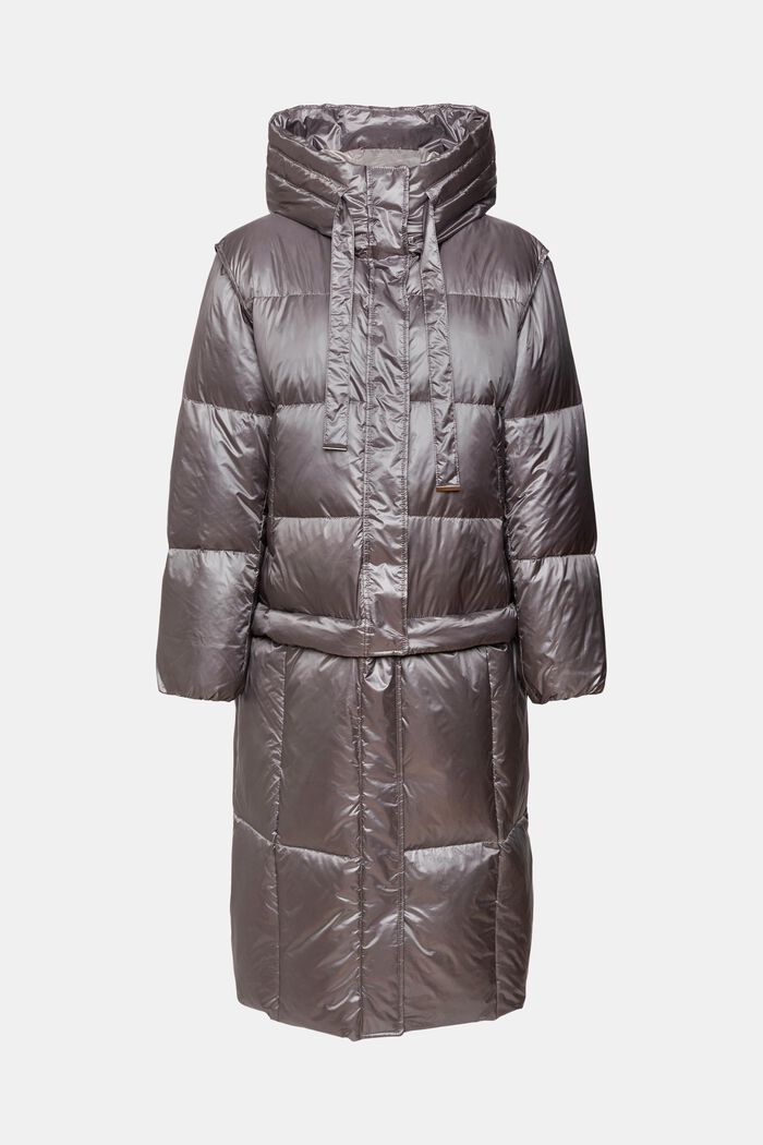 4 en 1: abrigo acolchado con relleno de plumón reciclado, GUNMETAL, detail image number 6