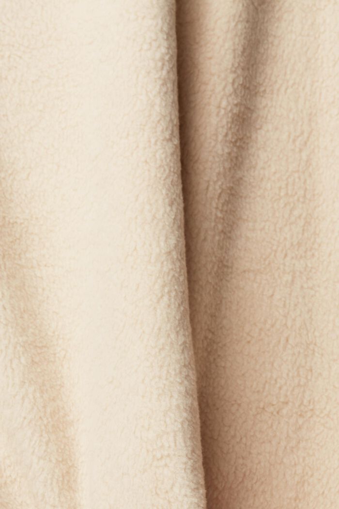 Sudadera de forro polar con cuello de cremallera, BEIGE, detail image number 6