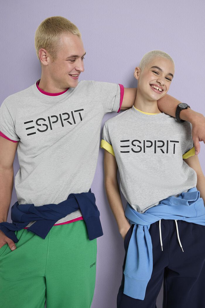 Camiseta unisex en jersey de algodón con logotipo, LIGHT GREY, detail image number 0