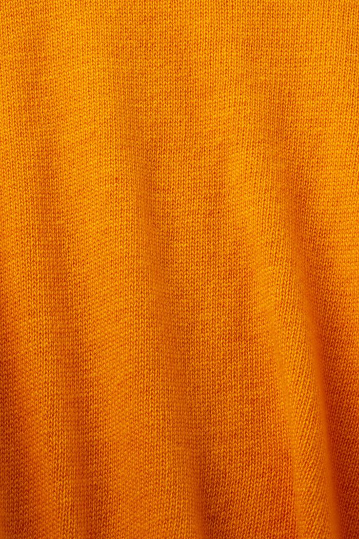 Jersey en mezcla de lana con cuello alto, GOLDEN ORANGE, detail image number 6