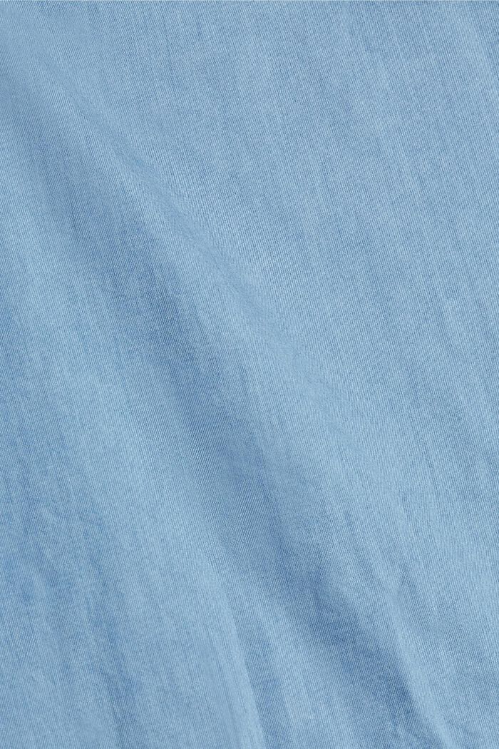 Blusa vaquera ligera en 100% algodón, BLUE MEDIUM WASHED, detail image number 4