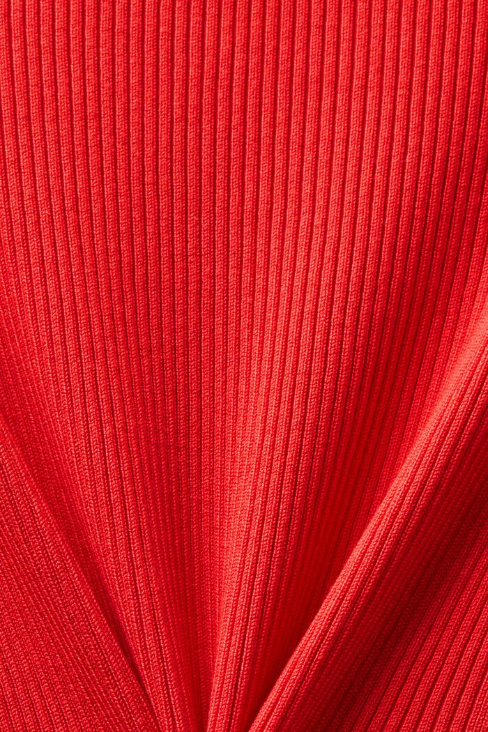 Vestido midi de punto acanalado, RED, detail image number 6