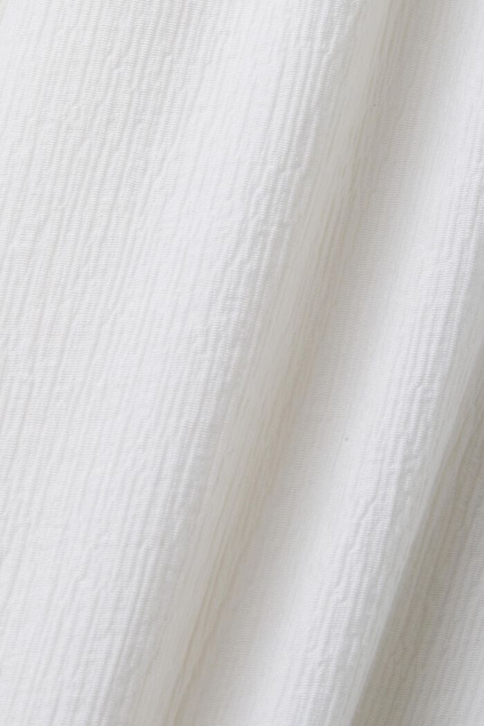Pantalones de pernera ancha con acabado arrugado sin cierres, WHITE, detail image number 6