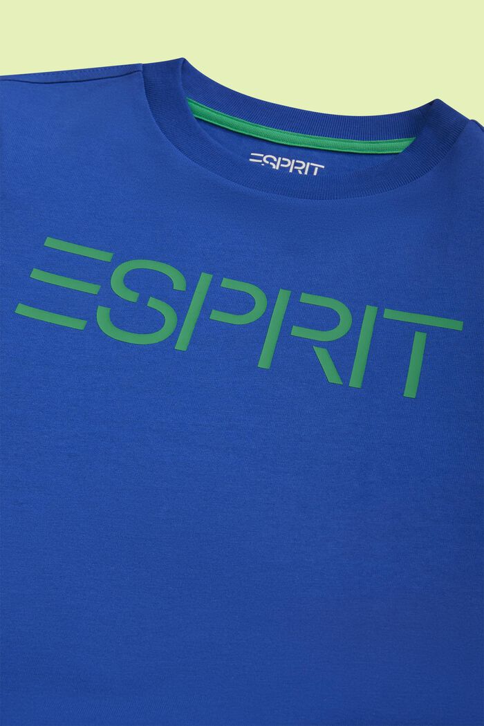 Camiseta de logotipo en algodón ecológico, BRIGHT BLUE, detail image number 2