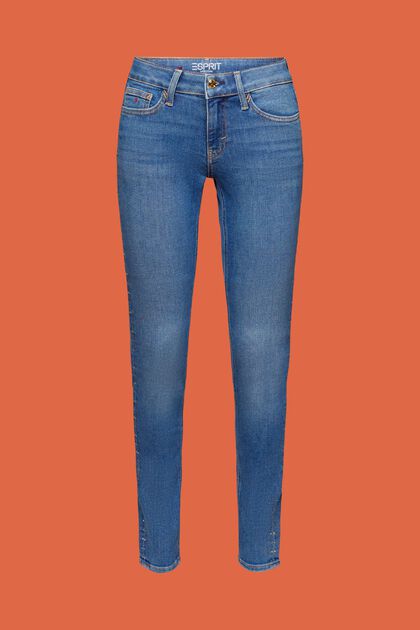 Jeans mid-rise skinny con adornos