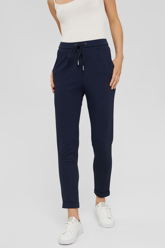 Reciclado: pantalón elástico con cintura elástica, NAVY, detail image number 0