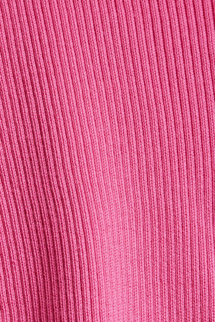 Jersey de manga corta acanalado, algodón ecológico, PINK, detail image number 6