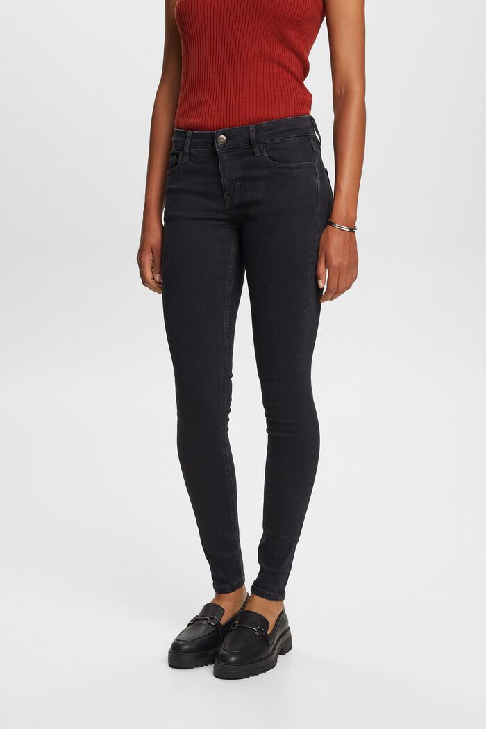 Reciclados: jeans mid-rise skinny, BLACK DARK WASHED, detail image number 0