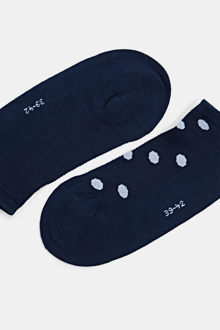 Pack de 2 pares de calcetines para deportivas con malla, algodón ecológico, PLUM, detail image number 1