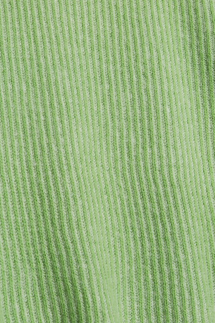 Jersey de punto acanalado en mezcla de lana con alpaca, GREEN, detail image number 4