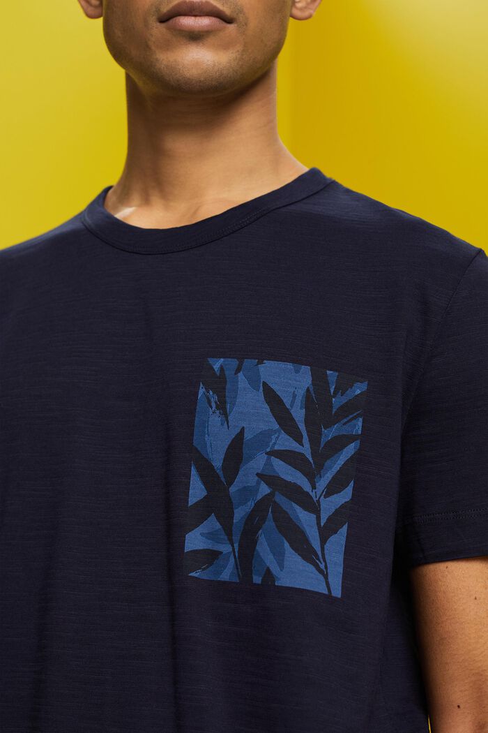 Camiseta de tejido jersey con estampado, 100% algodón, NAVY, detail image number 2