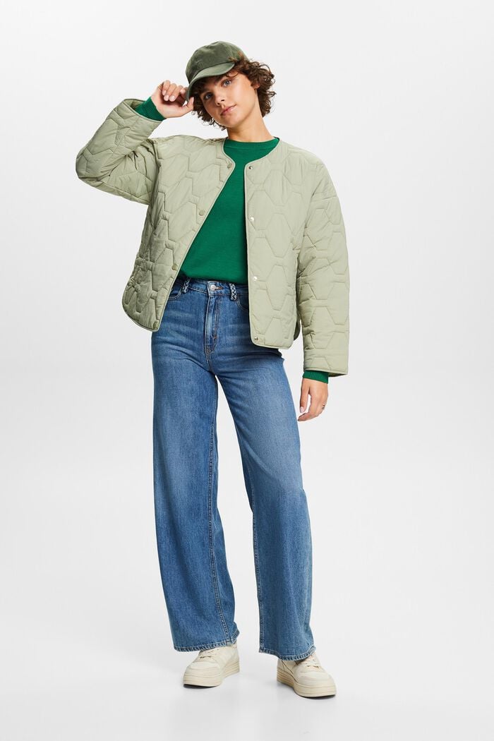 Jersey oversize, 100% algodón, DARK GREEN, detail image number 1