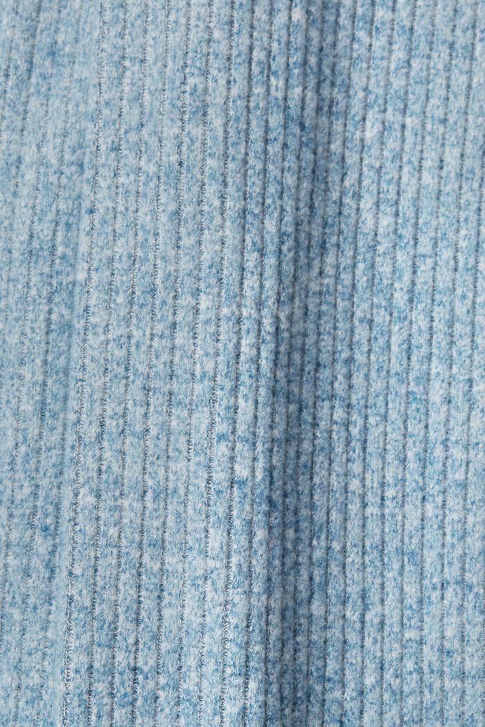 Pantalones acanalados de pernera ancha, PETROL BLUE, detail image number 5