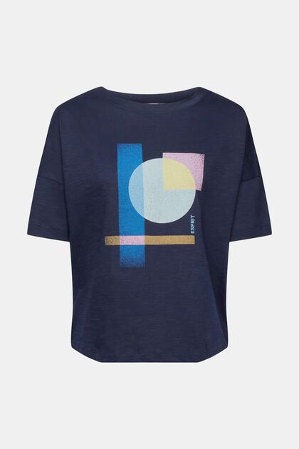 Camiseta de algodón con estampado geométrico
