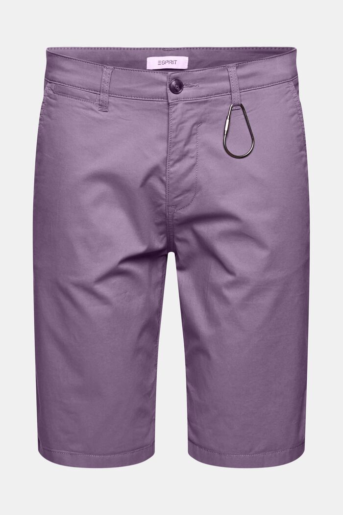 Pantalón corto en mezcla de algodón, DARK MAUVE, detail image number 2