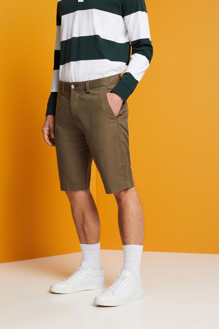 Shorts estilo chino, DUSTY GREEN, detail image number 0