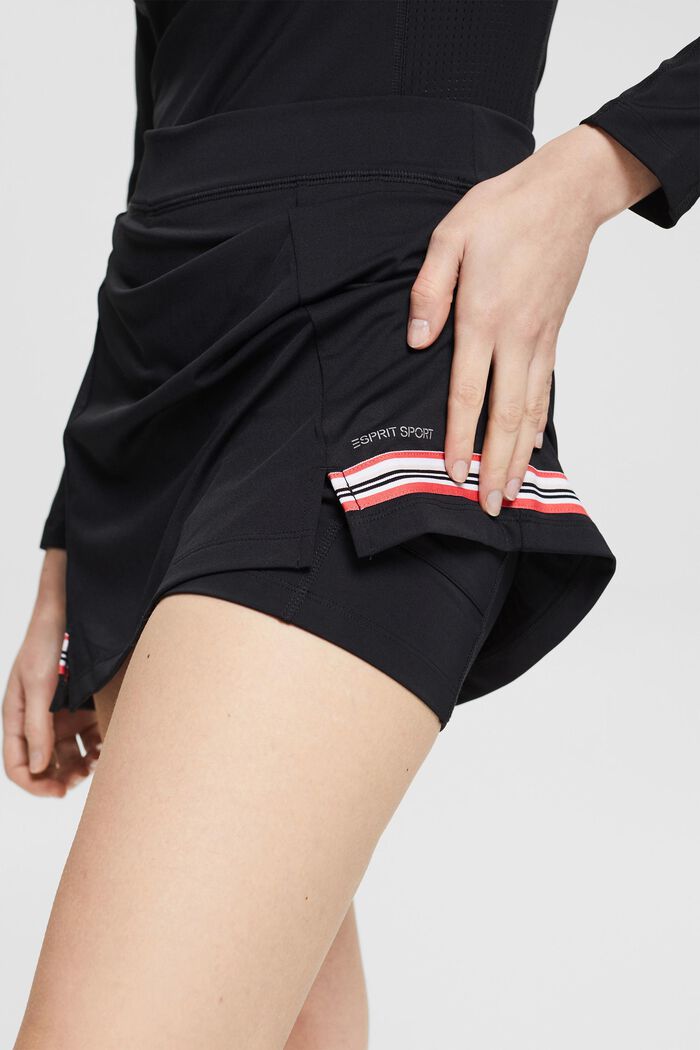 Reciclada: falda con shorts cosidos, E-DRY, BLACK, detail image number 2