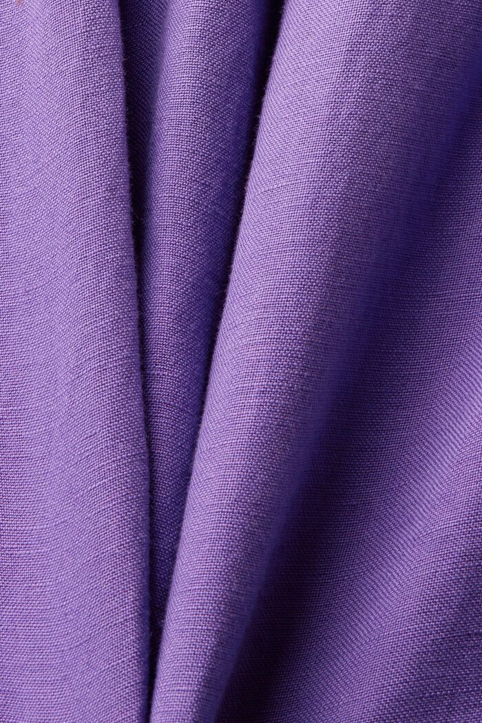 Blusa camisera de lino, PURPLE, detail image number 4