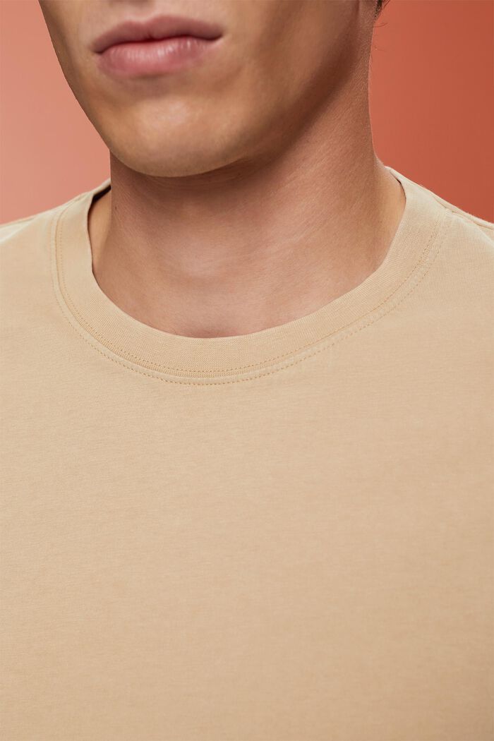 Camiseta de tejido jersey teñido, 100 % algodón, SAND, detail image number 2