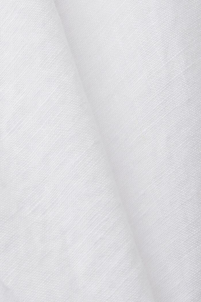 Camisa de lino con manga corta, WHITE, detail image number 6