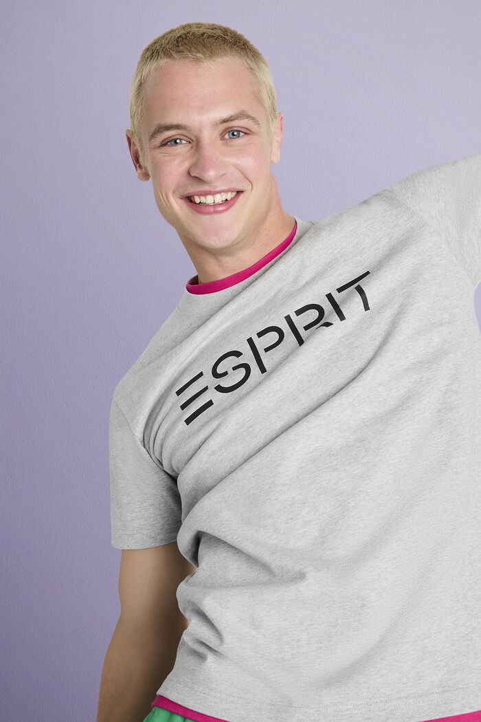 Camiseta unisex en jersey de algodón con logotipo, LIGHT GREY, detail image number 3