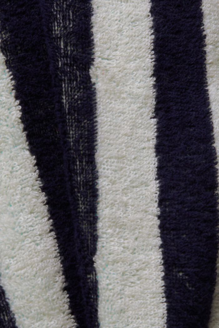 Albornoz unisex de algodón con diseño a rayas, DEEP WATER, detail image number 5