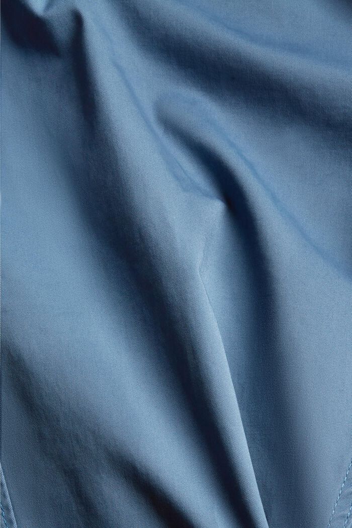 Pantalones chinos ajustados en algodón ecológico, BLUE, detail image number 4