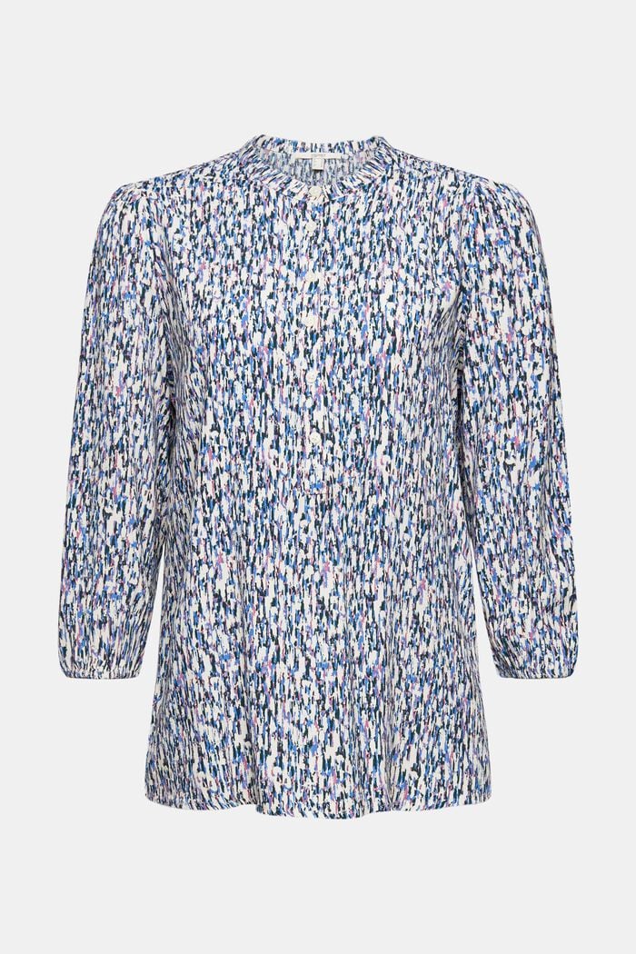Blusa estampada con tira de botones, BLUE LAVENDER, detail image number 6