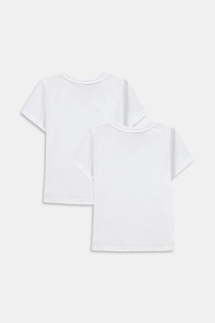 Pack de dos camisetas en 100% algodón, WHITE, detail image number 1