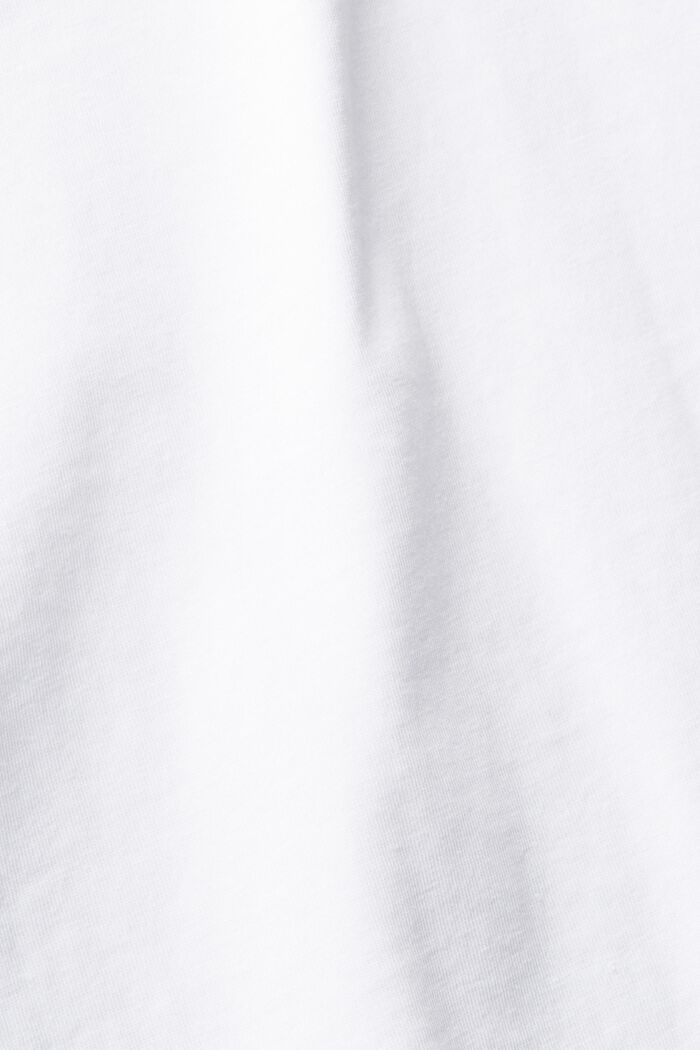 Camiseta con estampado en el pecho, WHITE, detail image number 5