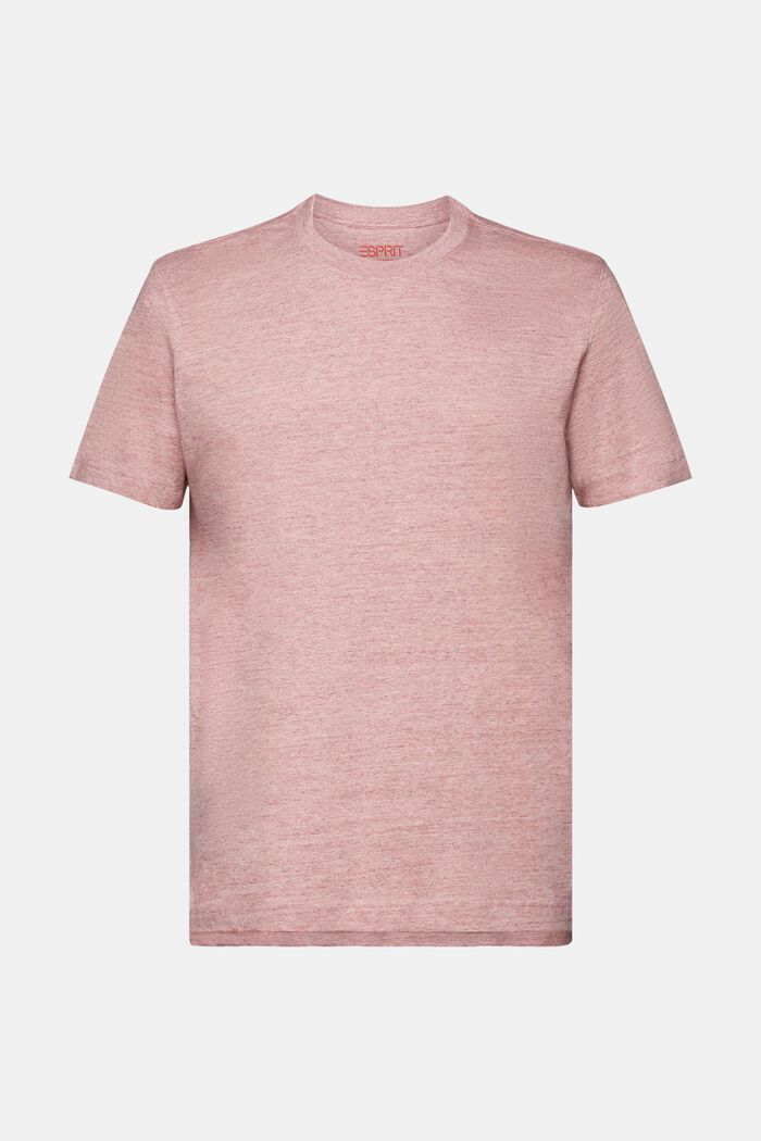 Camiseta de cuello redondo, 100% algodón, OLD PINK, detail image number 6