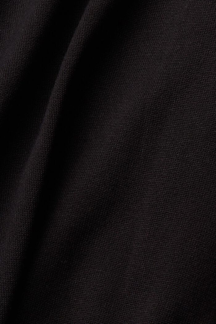 Jersey de punto con cuello vuelto, BLACK, detail image number 5