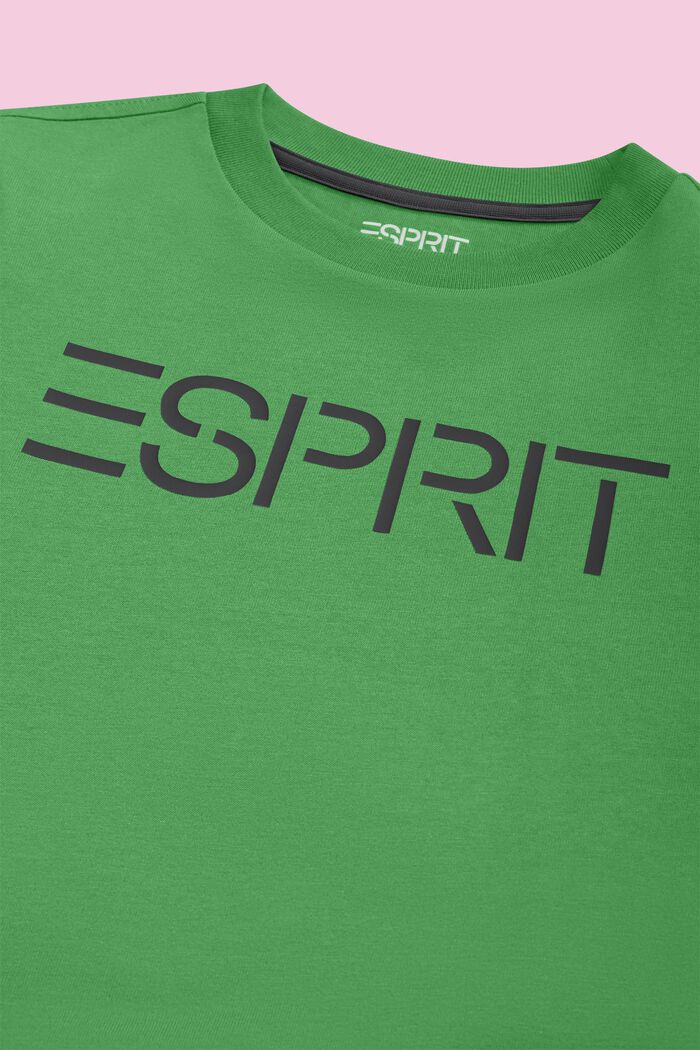 Camiseta de logotipo en algodón ecológico, GREEN, detail image number 1