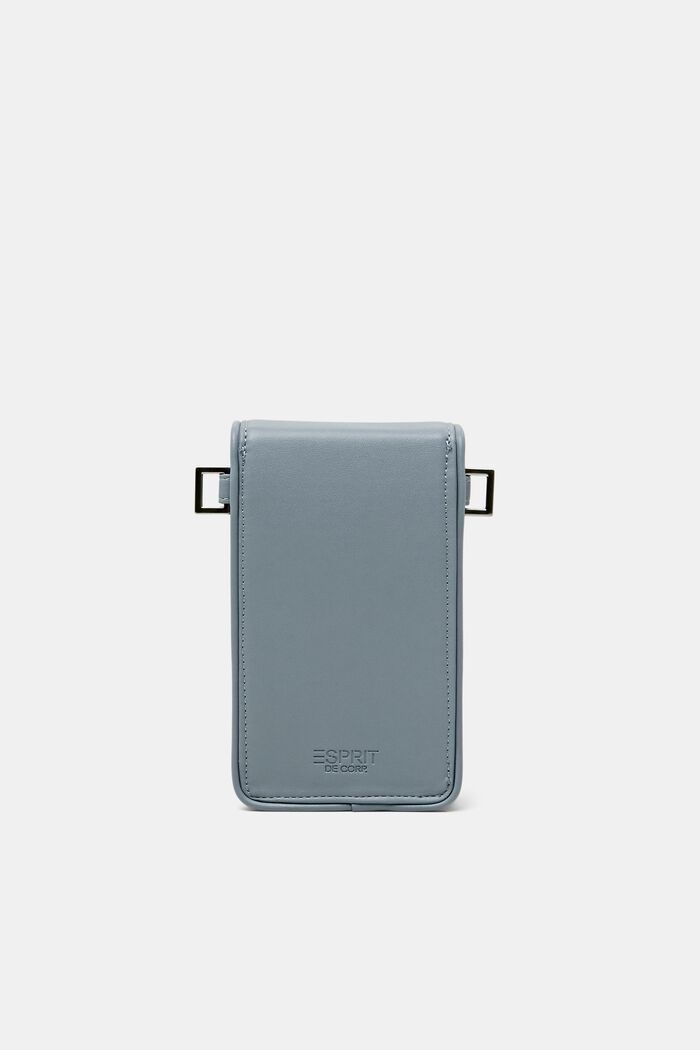 Pequeño bolso cruzado de polipiel para el móvil, LIGHT GUNMETAL, detail image number 2