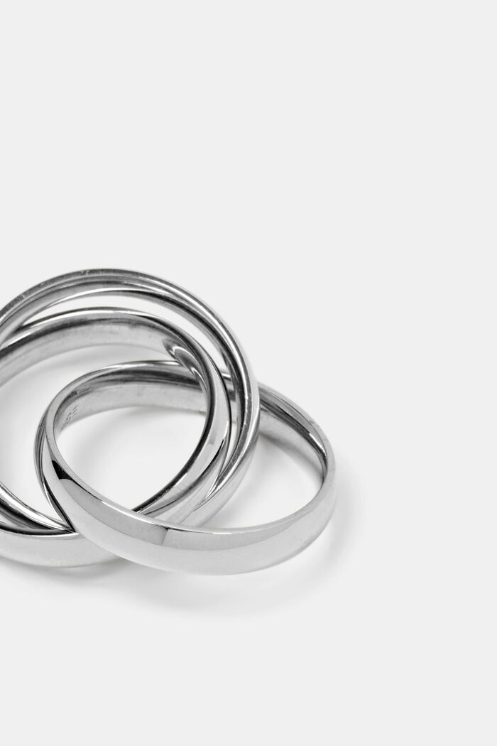 Trío de anillos de acero inoxidable, SILVER, detail image number 1