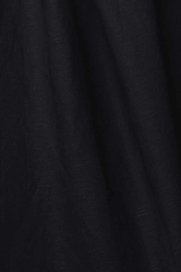 Con lino: Vestido con escote halter, BLACK, detail image number 4