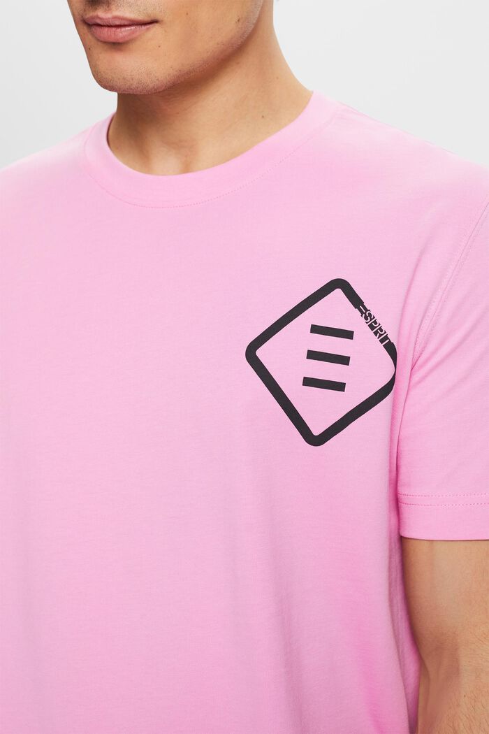 Camiseta en jersey de algodón con logotipo, PINK, detail image number 3