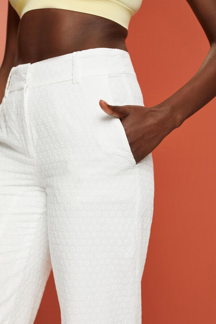 Pantalón bordado, 100 % algodón, WHITE, detail image number 2