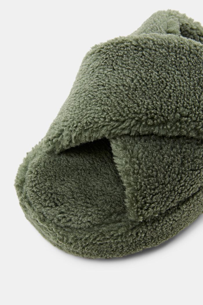 Zapatillas de casa con puntera abierta, GREEN, detail image number 3