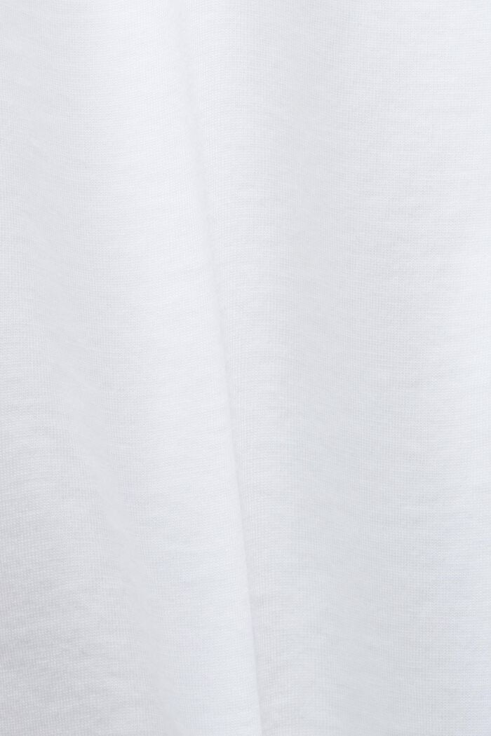 Camiseta con mini estampado, 100% algodón, WHITE, detail image number 5