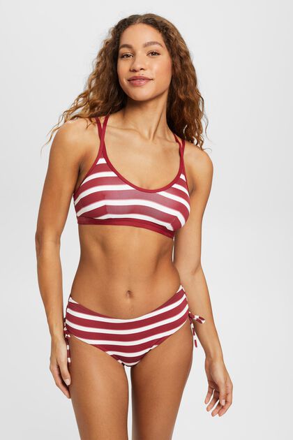 Braguita de bikini de rayas con cintura de altura media
